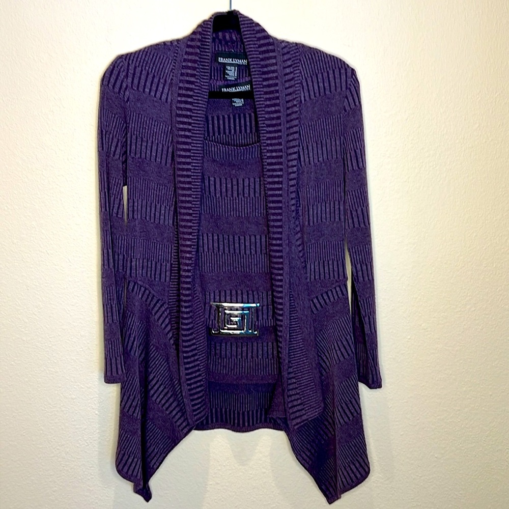 Frank Lyman Purple 2 piece Sweater Set Sz 4
